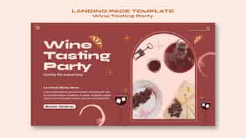 PSD gratuito plantilla de página de destino de fiesta de cata de vinos