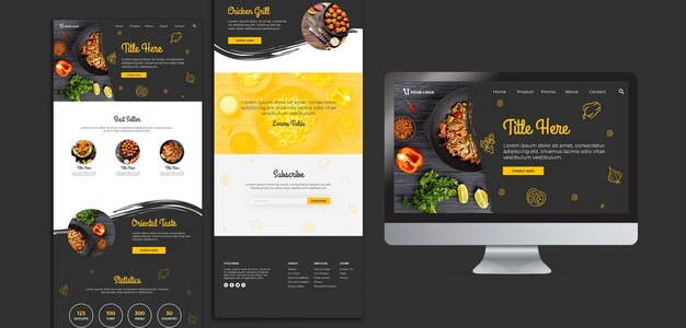 Plantilla de página de destino de restaurante