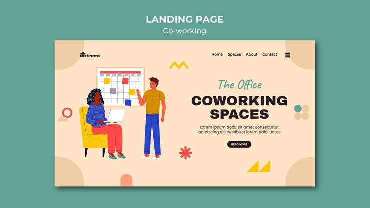 PSD gratuito plantilla de página de destino de trabajo conjunto creativo