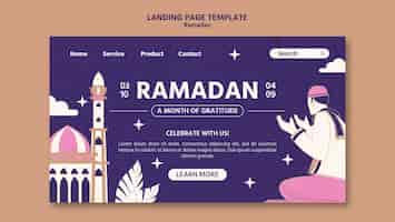 PSD gratuito plantilla de página de inicio de celebración del ramadán