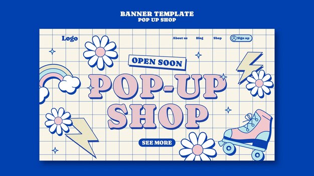 Plantilla de página de inicio de tienda emergente