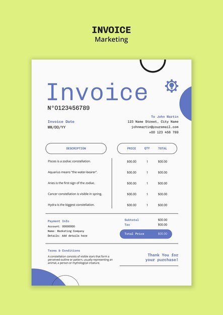 plantilla de papelería de comercialización