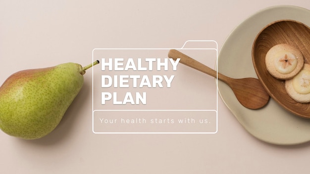 PSD gratuito plantilla de plan dietético saludable psd