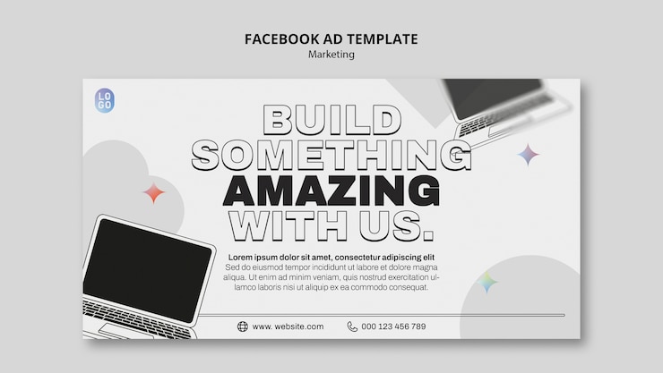 PSD gratuito plantilla de plantilla de marketing de diseño plano