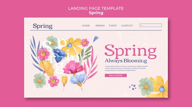 Plantilla de plantillas web para la celebración de la primavera