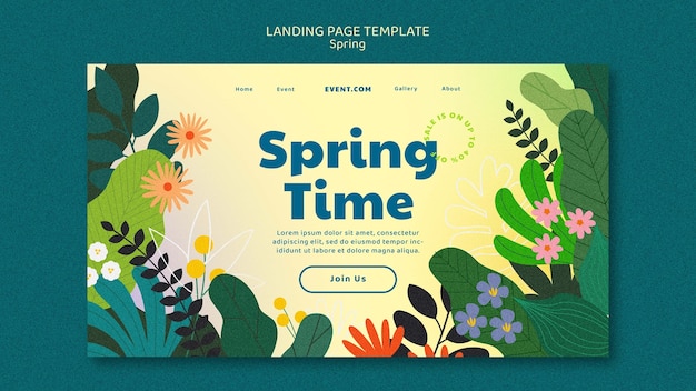 Plantilla de plantillas web para la celebración de la primavera