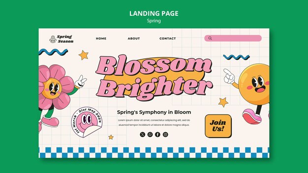 Plantilla de plantillas web para la celebración de la primavera