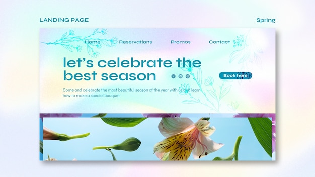 PSD gratuito plantilla de plantillas web para la celebración de la primavera