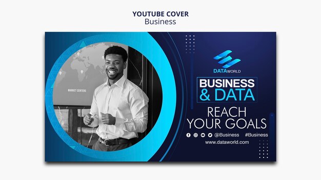 plantilla de portada de la estrategia de negocios de youtube