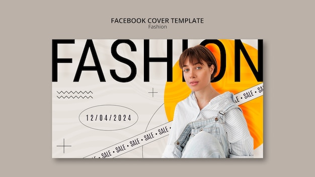 Plantilla de portada de facebook de colección de moda