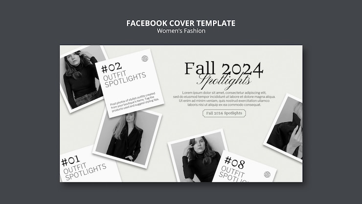 PSD gratuito plantilla de portada de facebook de moda femenina