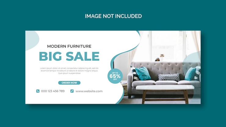 PSD gratuito plantilla de portada de facebook de muebles mínimos