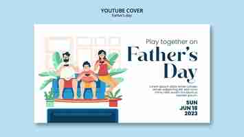 PSD gratuito plantilla de portada de youtube de celebración del día del padre