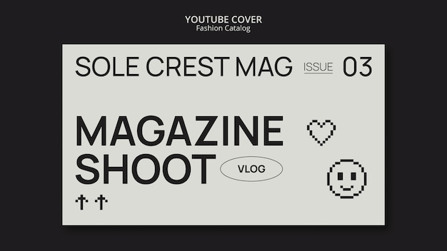 Plantilla de portada de youtube de colección de moda