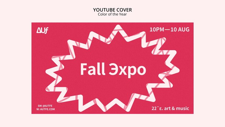 Plantilla de portada de Youtube color del año 2023