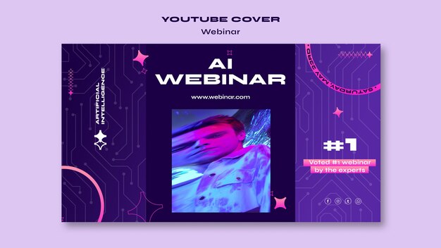 Plantilla de portada de youtube de concepto de seminario web