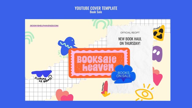 Plantilla de portada de youtube de descuentos para estudiantes