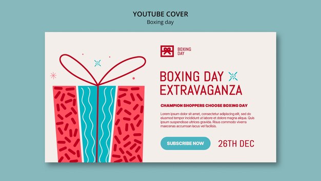 Plantilla de portada de youtube del día del boxeo