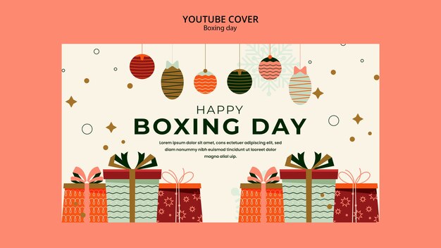 Plantilla de portada de youtube del día del boxeo
