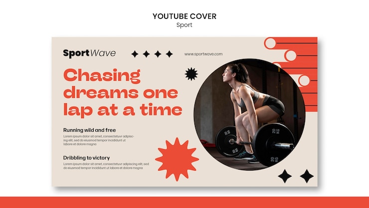 PSD gratuito plantilla de portada de youtube de entrenamiento físico
