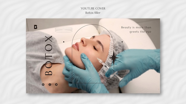 PSD gratuito plantilla de portada de youtube de relleno de botox