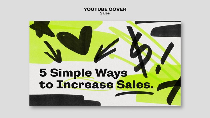 PSD gratuito plantilla de portada de youtube de súper ventas