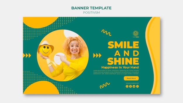 PSD gratuito plantilla de positivismo para diseño de banner