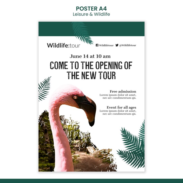 PSD gratuito plantilla de póster de apertura del tour