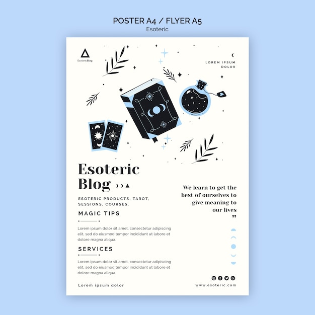 Plantilla de póster para blog esotérico