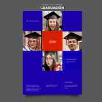 PSD gratuito plantilla de póster de celebración de graduación