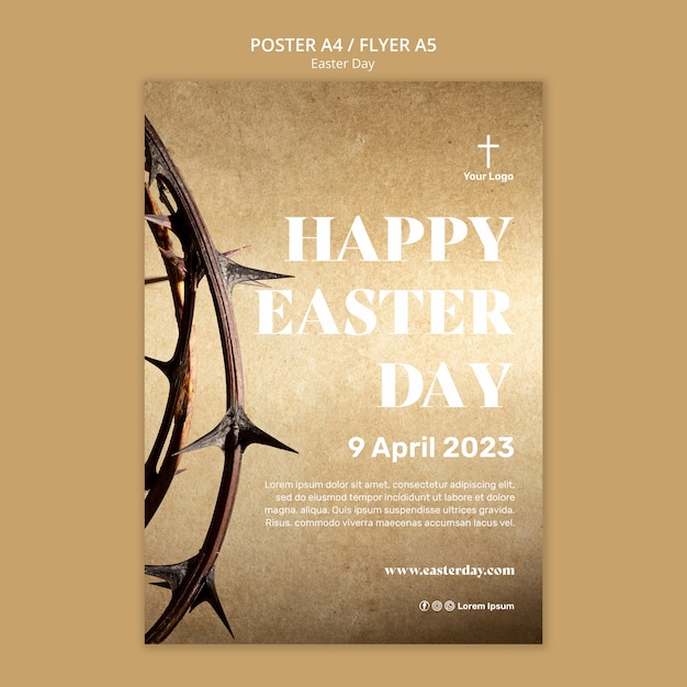 Plantilla de póster de celebración de Pascua