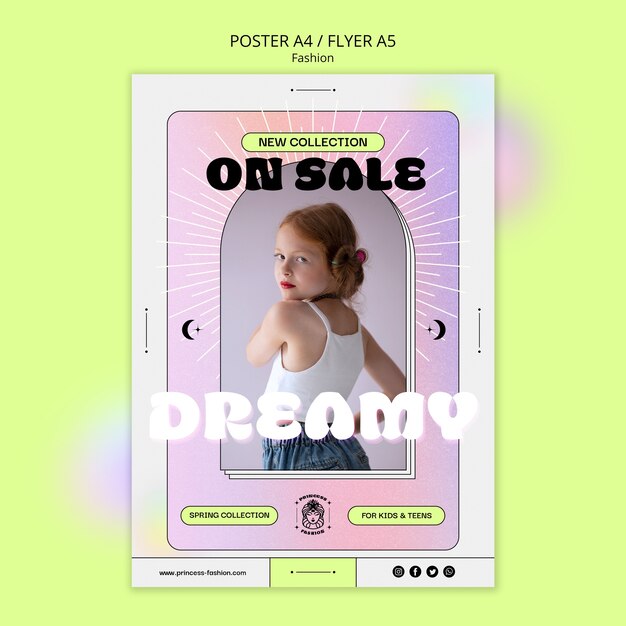 plantilla de póster de la colección de moda