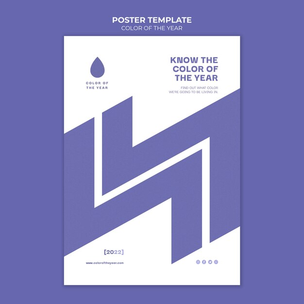 Plantilla de póster del color del año 2022