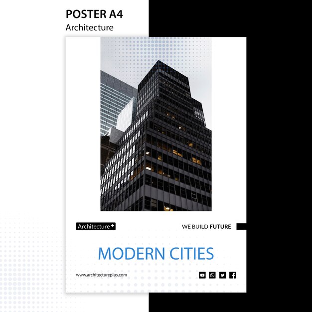 Plantilla de póster de concepto de arquitectura