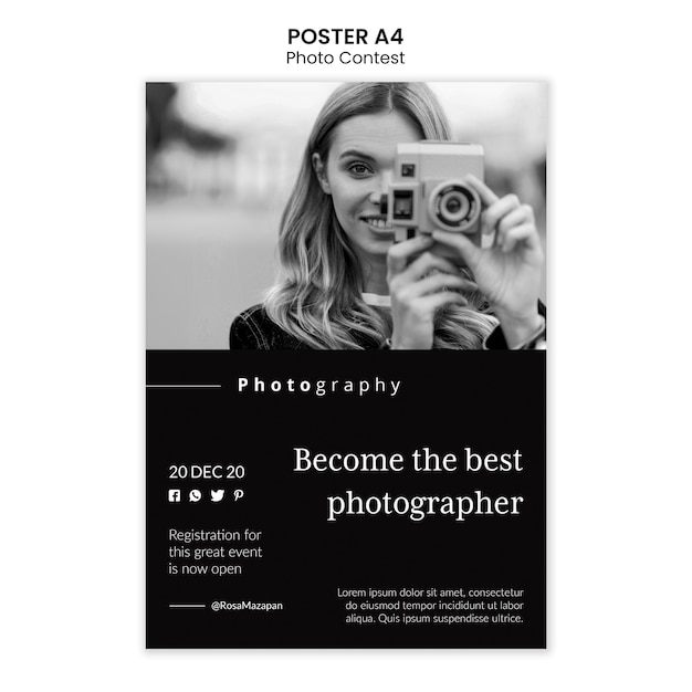 Plantilla de póster de concurso de fotografía