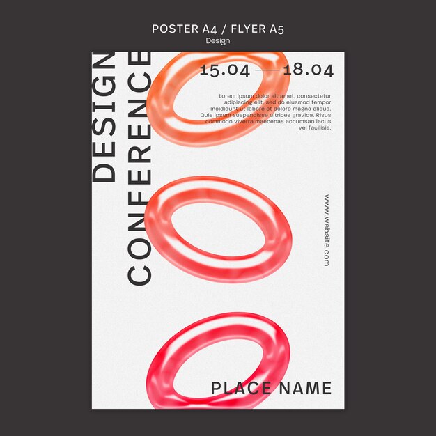 Plantilla de póster de conferencia de diseño