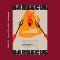 PSD gratuito plantilla de póster de deliciosa barbacoa