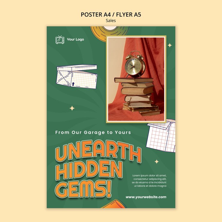 PSD gratuito plantilla de póster de descuento de ventas