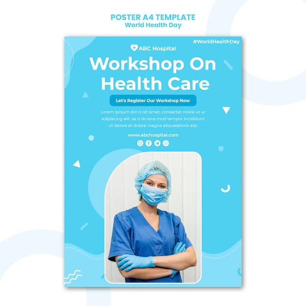 Plantilla de póster del día mundial de la salud