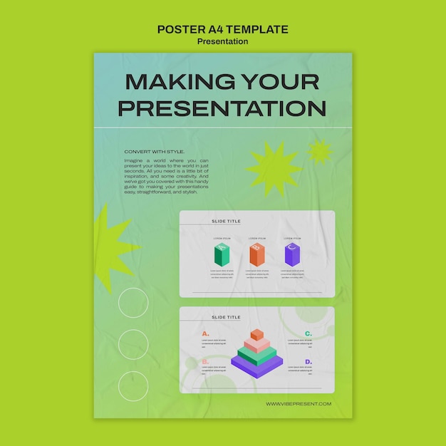 Plantilla de póster de diapositivas de presentación