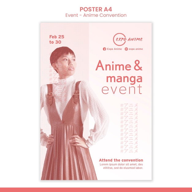 PSD gratuito plantilla de póster de diseño de eventos