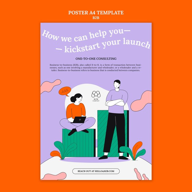 Plantilla de póster de empresa a empresa