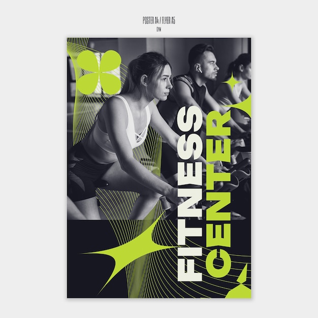 PSD gratuito plantilla de póster de entrenamiento de gimnasio