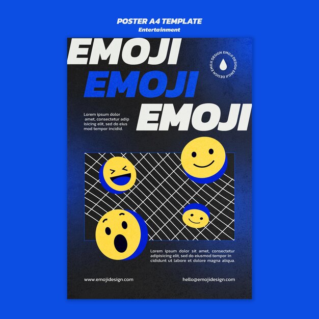 Plantilla de póster de entretenimiento emoji