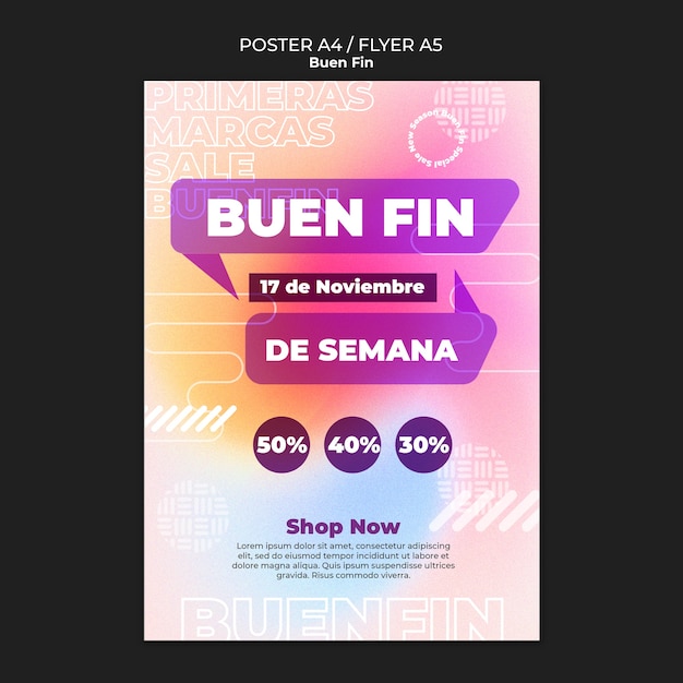 PSD gratuito plantilla de póster de evento buen fin