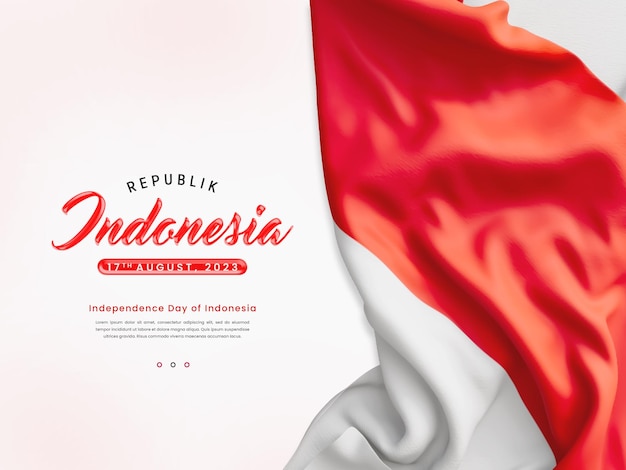 Plantilla de póster del evento del día de la independencia de indonesia