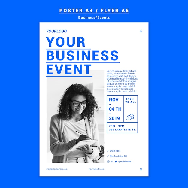 Plantilla de póster de evento empresarial