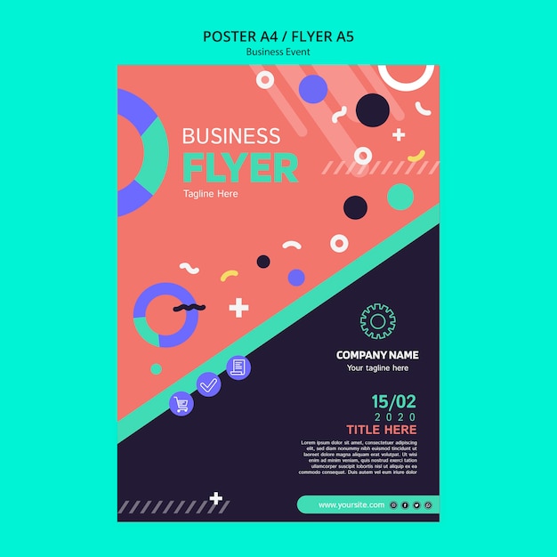 Plantilla de póster para evento empresarial
