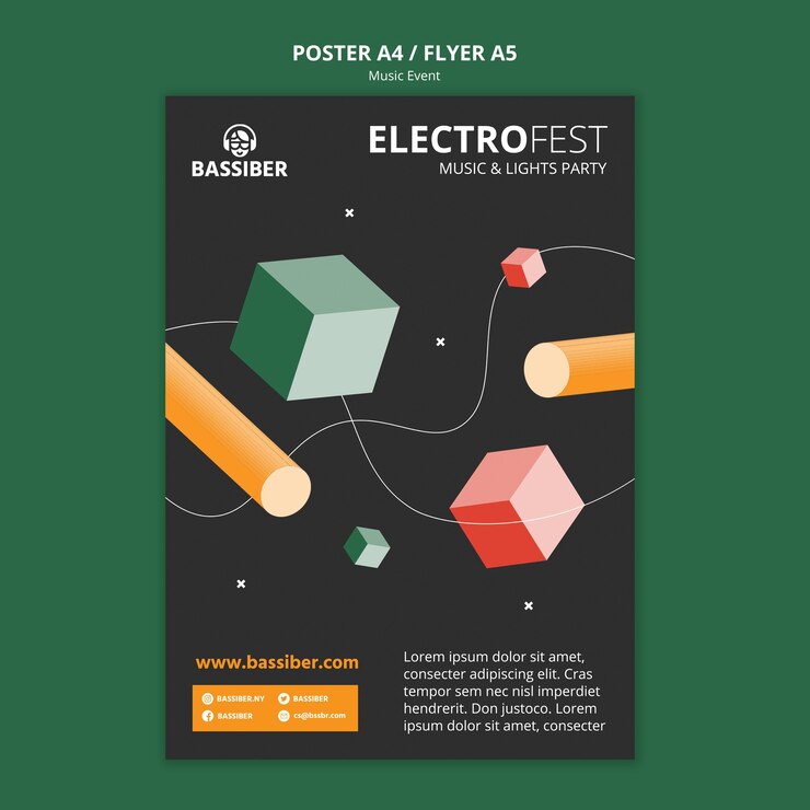 PSD gratuito plantilla de póster de evento musical