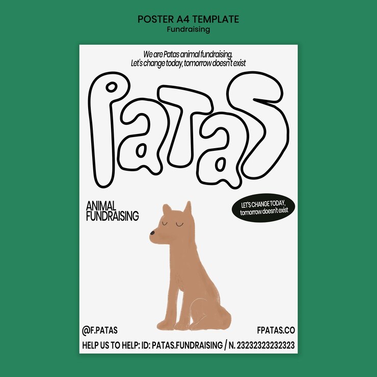 PSD gratuito plantilla de póster de evento de recaudación de fondos